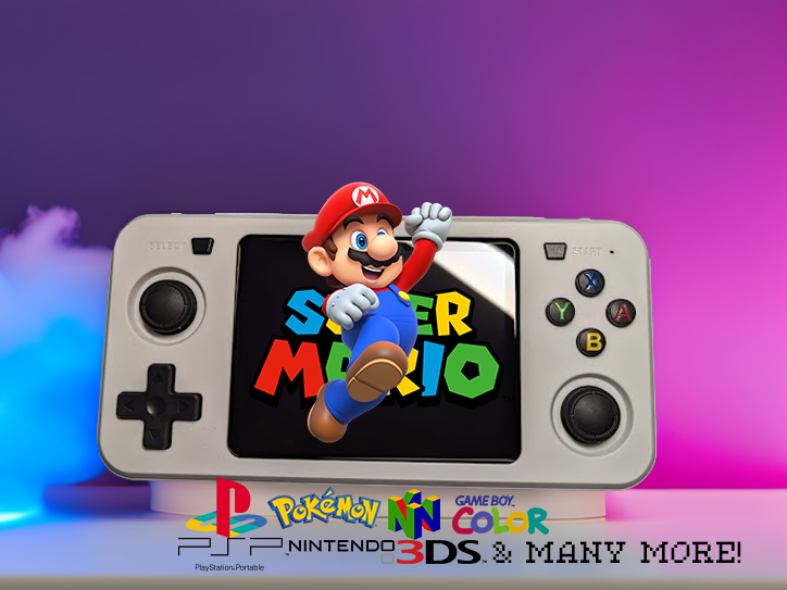konsola retro r36h biała super mario linux przenośna konsola retro